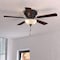 Vaxcel Expo 42 In. Bronze Indoor Flush Mount Ceiling Fan with LED Light Kit F0059 - alternate 3